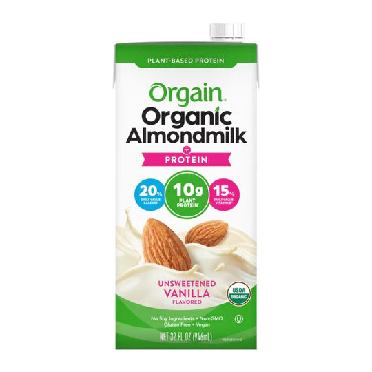 Leche de almendras con 10g de proteína Orgain - Vainilla sin azúcar
