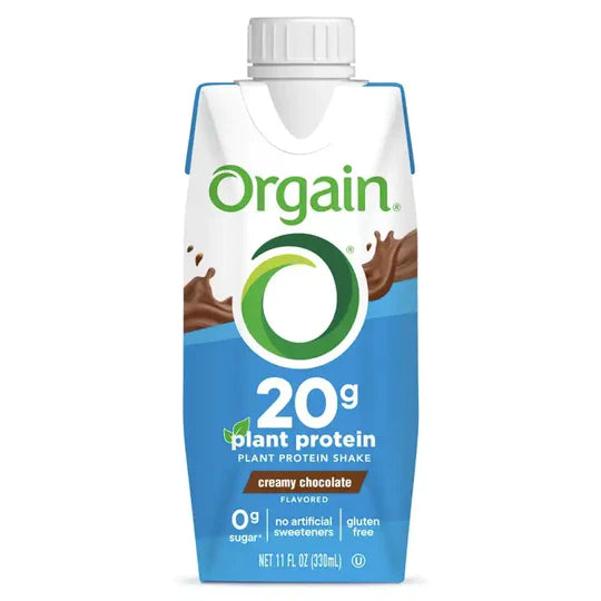 Orgain Shake de Proteína Vegetal Sabor Chocolate – 20 g de proteína limpia y vegana